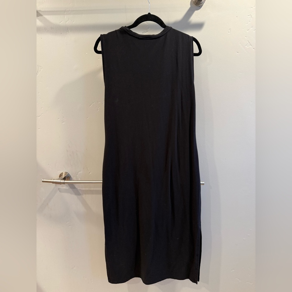 Theory Black Sleeveless Midi Dress size Medium - Picture 4 of 7